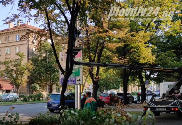TD Мощен рев на резачки огласи центъра на Пловдив тази сутрин