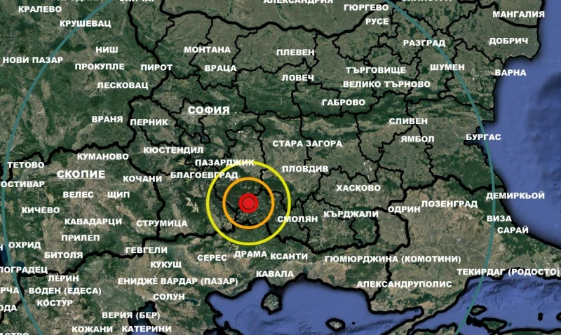Земетресение регистрирано тази сутрин с епицентър на 90 км Пловдив