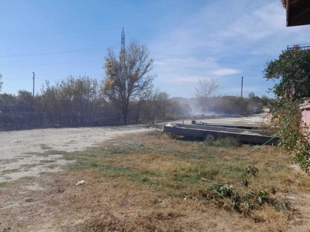 Пожар във вилата зона над Аладжа манастир край Варна. Сигналът