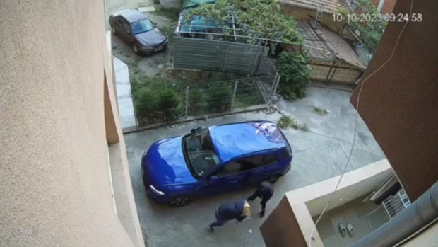 TD Охранителна камера е запечатала жестокия акт на насилие над благоевградска