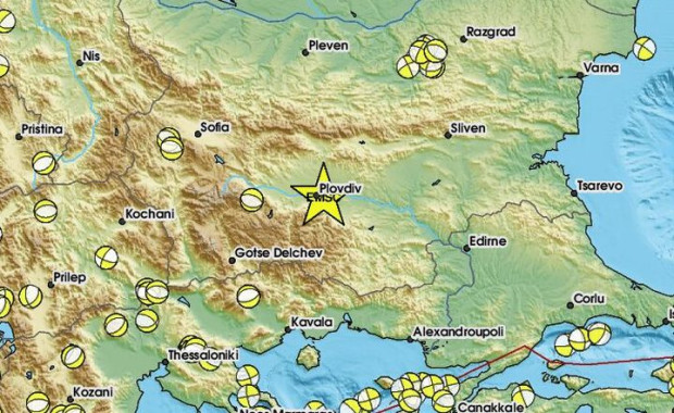 Според данните на БАН земетресението, което бе усетено в Пловдив,