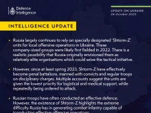 Британското разузнаване: Русия използва "Щорм Z" като наказателен батальон в Украйна