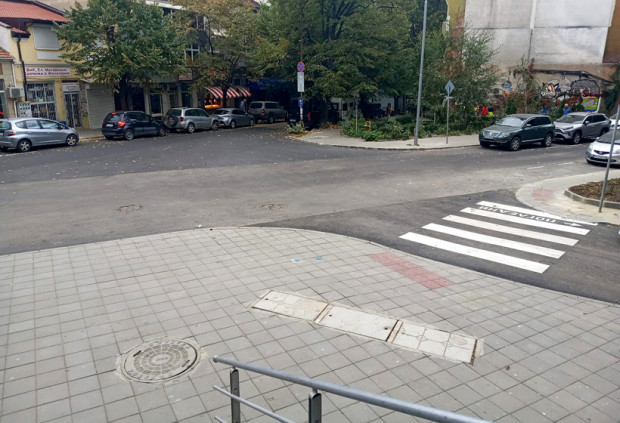 Новоремонтираното кръстовище на Кокалчето във Варна - между улиците Васил
