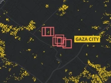 Сателитни данни показват множество бушуващи пожари в центъра на град Газа