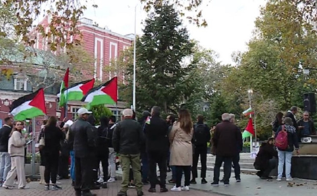 Палестинци протестираха в центъра на Варна Десетки представители на арабската
