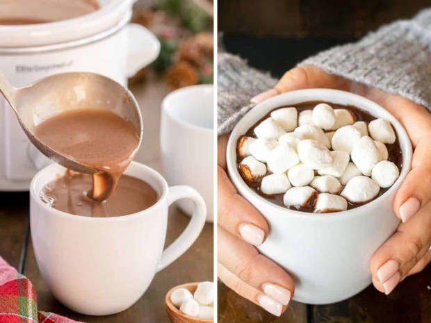Горещият шоколад е любима зимна напитка, състояща се от какао на прах или
