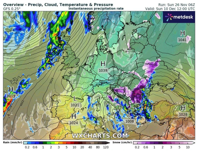 Meteo Balkans: Този циклон носи още много, много сняг