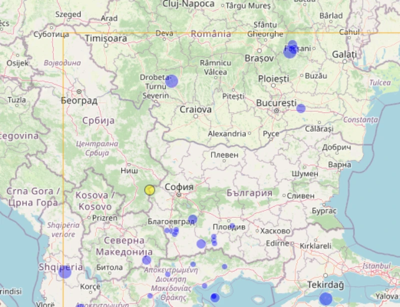 Земетресение удари Сърбия, усетено е и в България