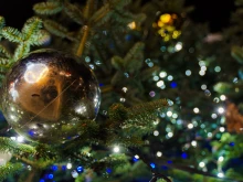 Коледната елха в Ямбол грейва с ново лазерно шоу