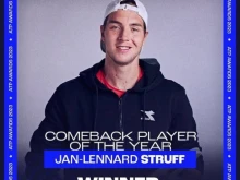 Ян-Ленард Щруф с наградата за завръщане на годината на ATP