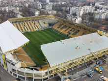 Труд кипи на стадион "Христо Ботев"! Вижте "жълто-черния" дом от птичи поглед