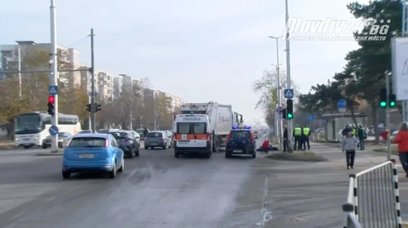 В болница е шофьорът на сметовоза, убил пешеходка в Пловдив