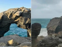 Световноизвестната скална арка "Слонския хобот" в Тайван се срути в морето
