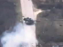 Украински FPV дрон унищожи най-модерния руски танк Т-90 на левия бряг на Днепър