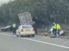 Български е камионът, който едва не уби полицаи на АМ "Тракия"