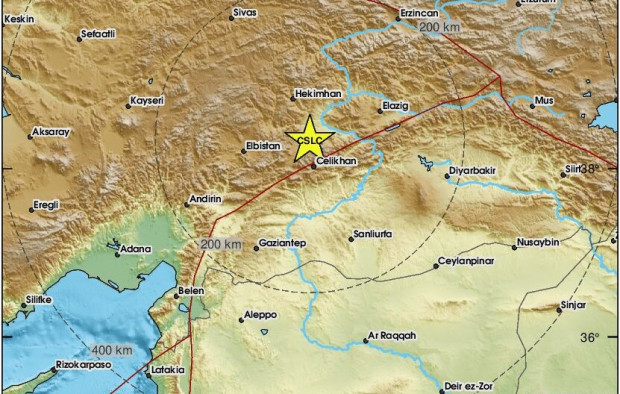 Земетресение с магнитуд 4,7 по скалата на Рихтер е регистрирано