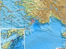 Земетресение от 4,2 по Рихтер е регистрирано източно от Родос