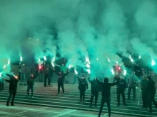 Фенове на Пирин Благоевград сътвориха уникално шоу с факли