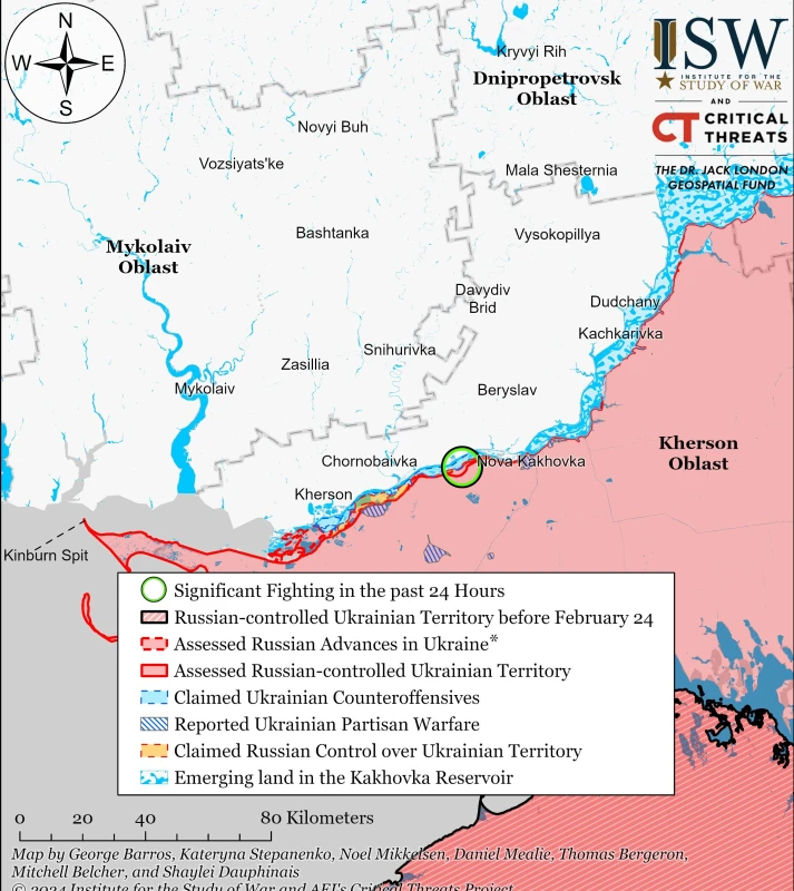 ISW: ВСУ държат позициите в Кринки, руснаците имат проблеми по левия бряг на Днепър