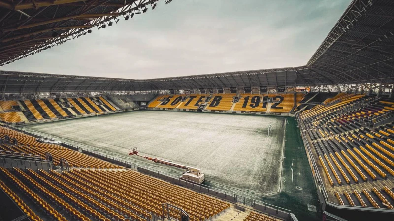 Зимна приказка на стадион "Христо Ботев"