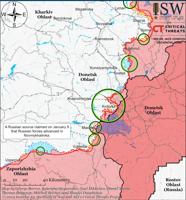 ISW: Дроновете на ВСУ не позволяват на руснаците да маневрират в района на Авдеевка