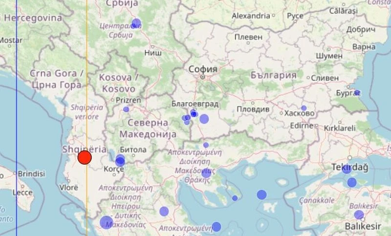 Силно земетресение много близо до България