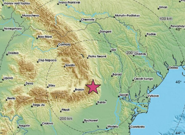 Земетресение разлюля Румъния в понеделник преди обед точно в 11:01