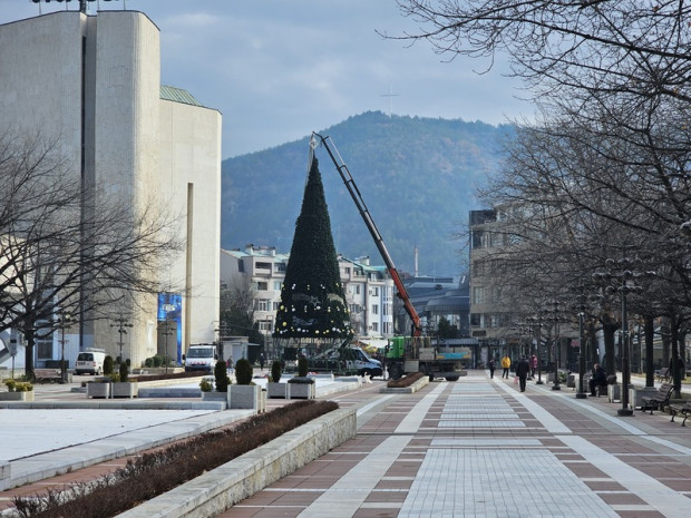 TD Започна демонтирането на коледната елха в Благоевград предаде репортер на