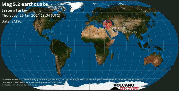 Земетресение с магнитуд 5 4 удари близо до Антигиаман Адияман в