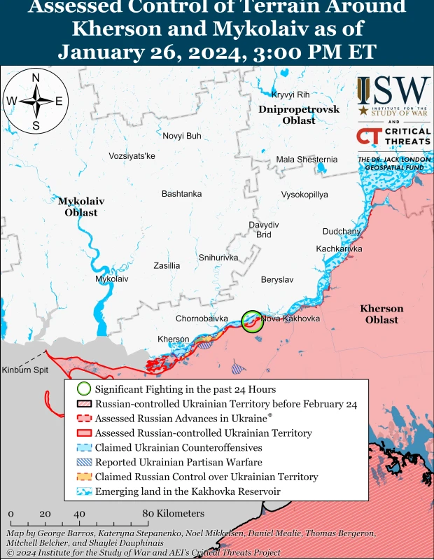 ISW: ВСУ държат позиции на левия бряг на Херсонска област