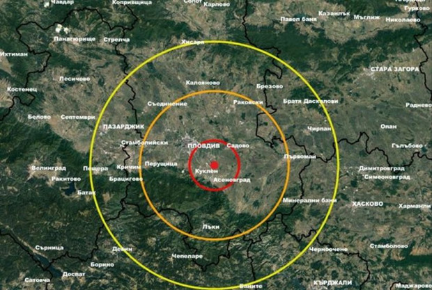 Земетресение с магнитуд 2.7 по Рихтер е регистрирано северно от