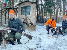 Красива русокоса ловджийка гръмна първия си глиган