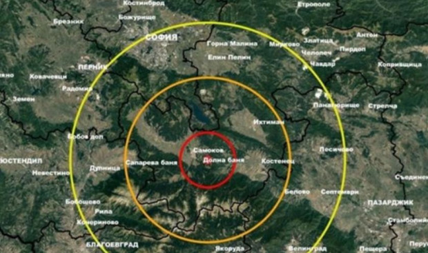 Земетресение с магнитуд 2.6 по Рихтер е регистрирано в района