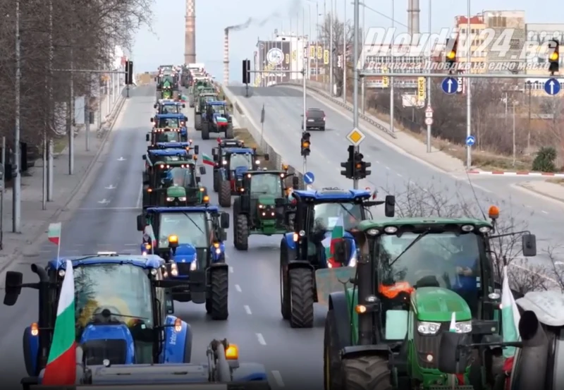 Фермери протестираха в Пловдив, заканиха се за още