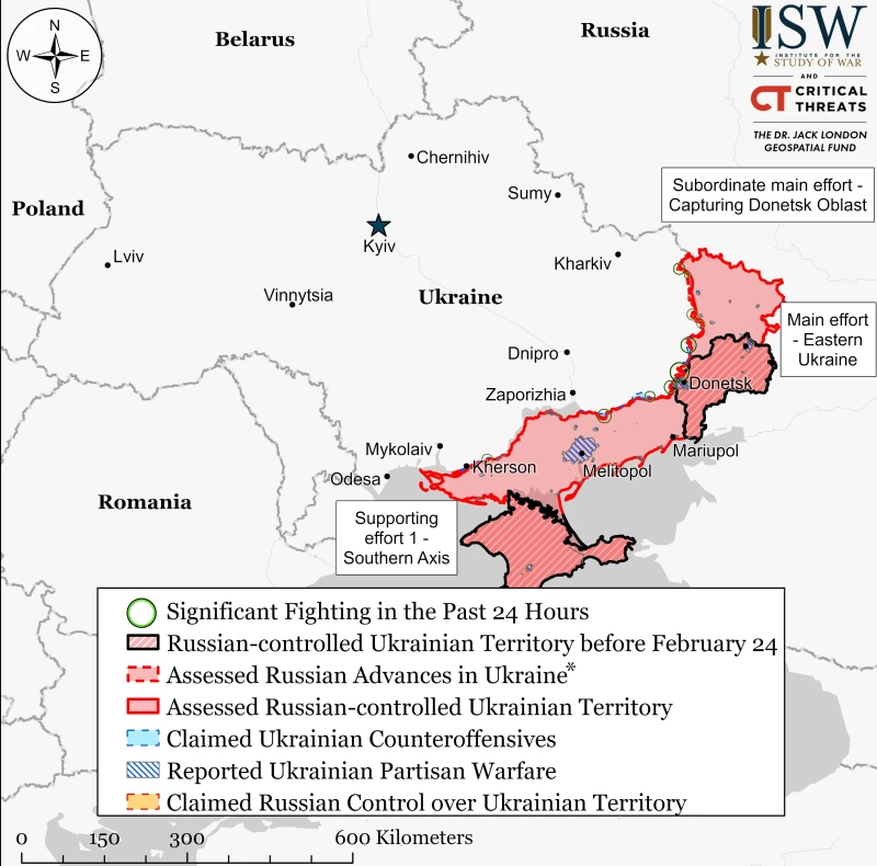 ISW: Руснаците готвят трансгранични рейдове и продължават да настъпват в Авдеевка