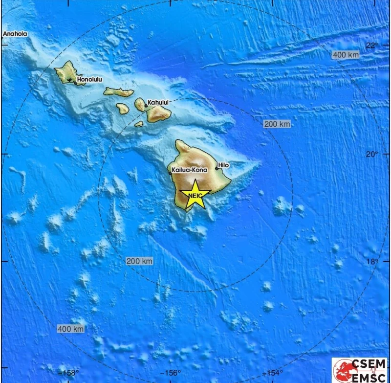 Земетресение от 5,7 разтърси Хавай