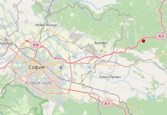Земетресение много близо до София