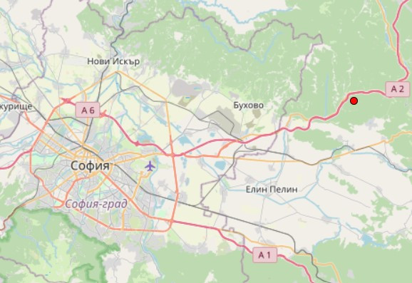Земетресение много близо до София е станало малко по-рано тази