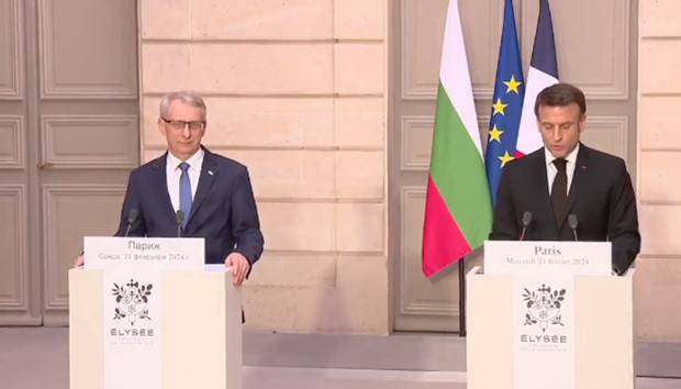 Премиерът Николай Денков се срещна с президента на Франция Еманюел