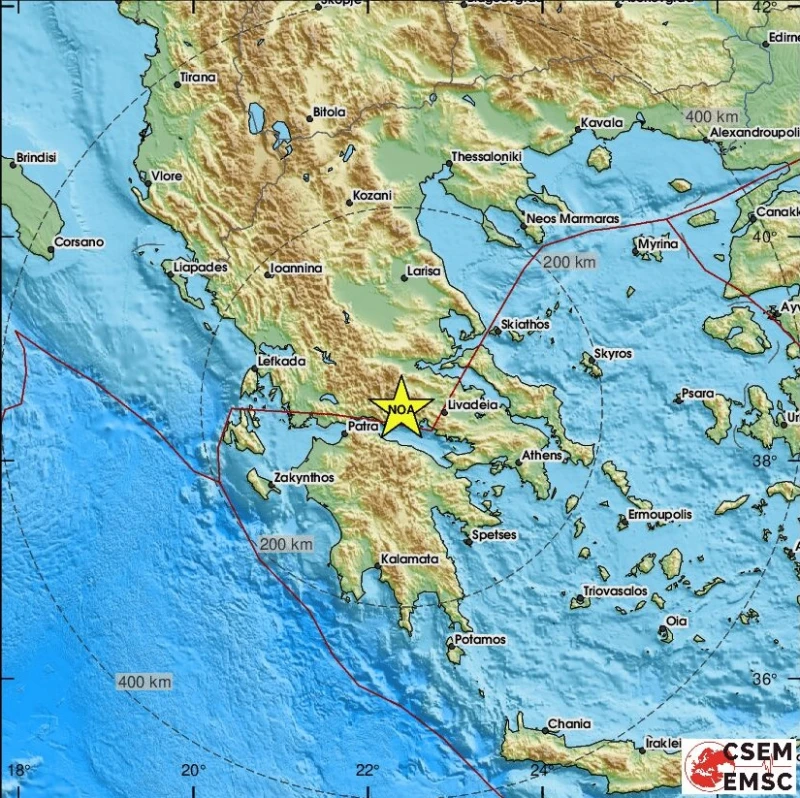 Земетресение с магнитуд 4.2 е регистрирано в Гърция