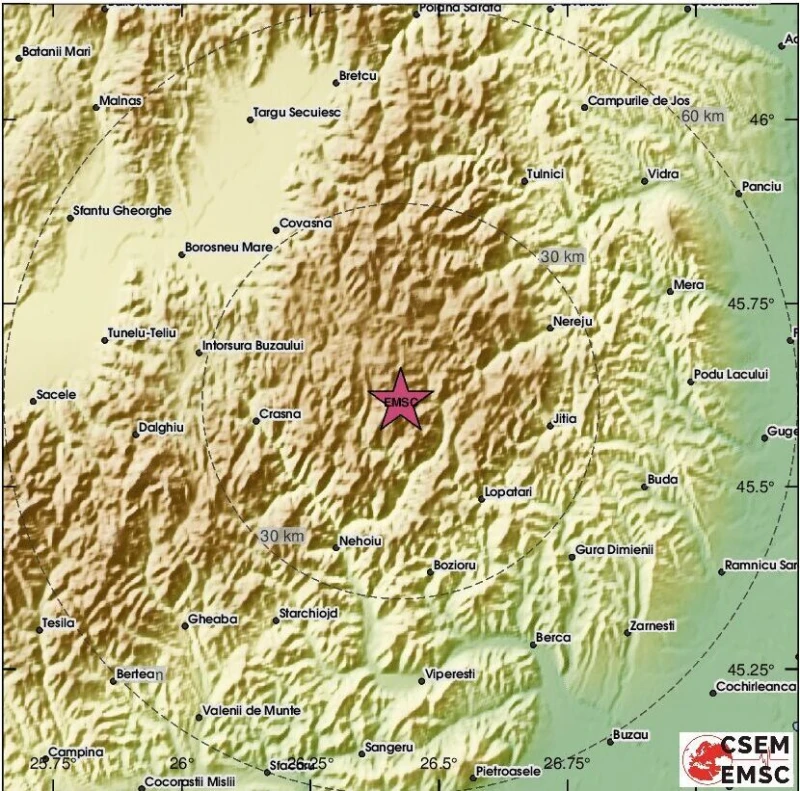 Земетресение от 4,2 по Рихтер разлюля Източна Румъния