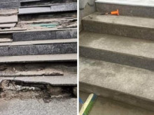 В столичния район "Витоша": Ремонтираха разбитите стълби при обръщалото на трамваи 7 и 27