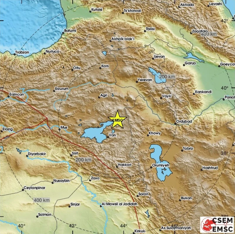 Земетресение с магнитуд 4.0 разтърси района на езерото Ван в Турция