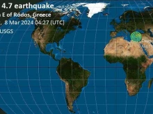 Силно земетресение удари край гръцкия остров Родос
