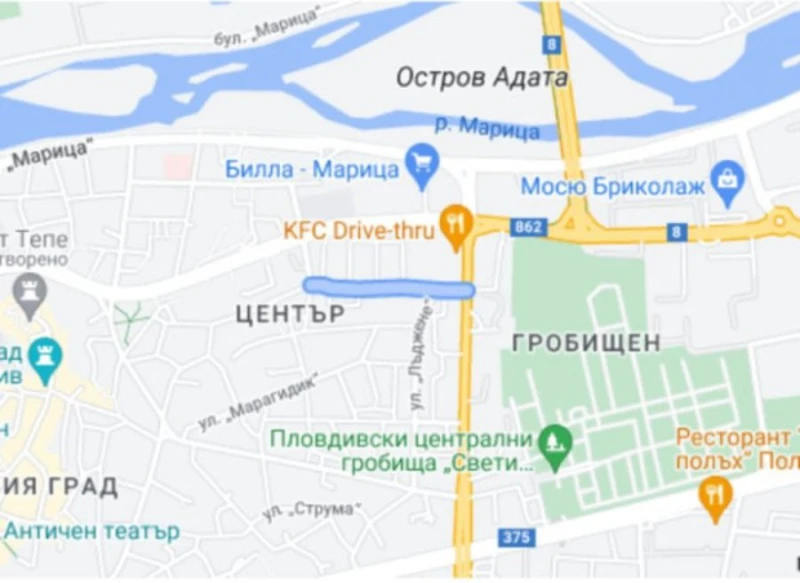Пускат за експлоатация новоасфалтирана улица в центъра на Пловдив