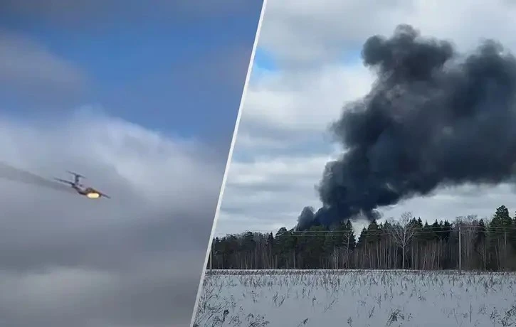 Военнотранспортен самолет Ил-76 се разби в руския град Иваново