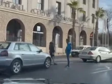 Беля стана пред Capital City Center в Пловдив
