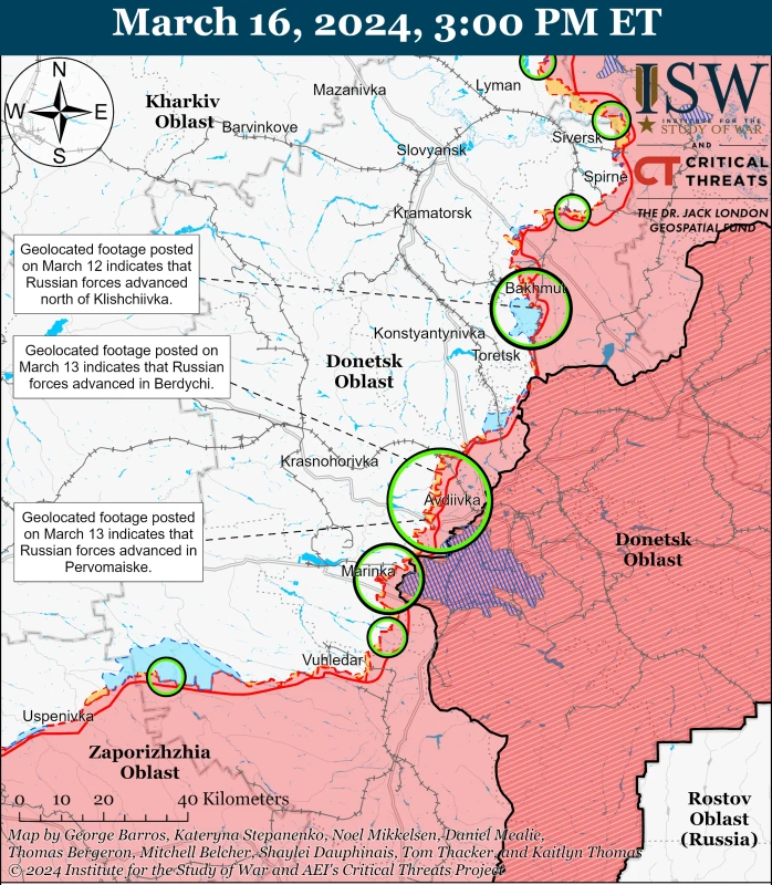 ISW: Руснаците имат нова тактика и се опитват да настъпят в района на Авдеевка