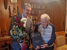 Трайчо Тракойков поздрави един от най-възрастните жители на столичния район "Средец"