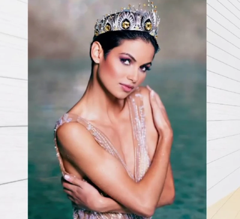 "Мис Франция" се появи на корицата на модно списание с рокля на български дизайнер